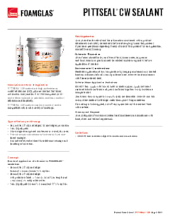 Foamglas PITTSEAL CW Sealant Product Data Sheet