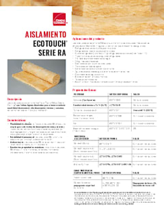 RA Series EcoTouch Data Sheet - Spanish