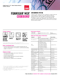 Foamular® CodeBord® Air Barrier System Data Sheet