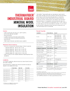 Thermafiber Industrial Board Product Data Sheet