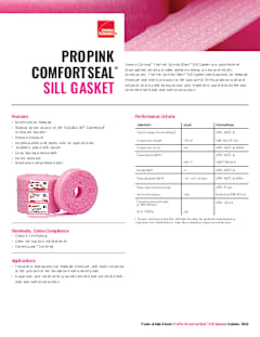 ProPink ComfortSeal Gasket Product Data Sheet