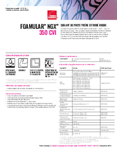 Fiche technique de l’isolant de polystyrène extrudé rigide FOAMULAR NGX 350 CVI Canada