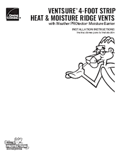 VentSure® 4 ft Strip Heat and Moisture Strip with WeatherProtector Installation Instructions