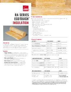 RA SERIES ECOTOUCH INSULATION