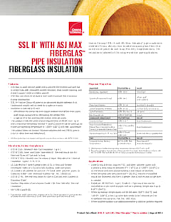 Fiberglas™ SSL II® WITH ASJ MAX Product Data Sheet