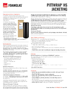 PITTWRAP® HS Jacketing Product Data Sheet