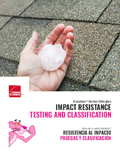 Impact Resistance Shingles Data Sheet