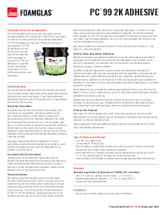 FOAMGLAS® PC® 99 2K Adhesive Product Data Sheet