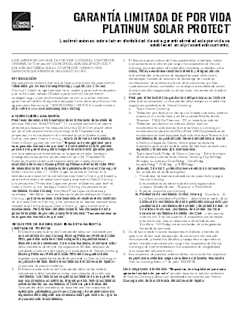 GARANTÍA LIMITADA PLATINUM SOLAR PROTECT™