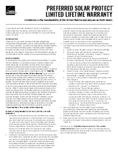 GARANTÍA LIMITADA PREFERRED SOLAR PROTECT™ 