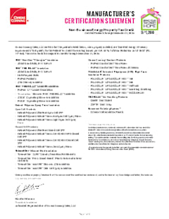 Manufacturer's Certification Statement