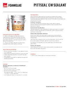 Foamglas PITTSEAL CW Sealant Product Data Sheet