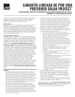 GARANTÍA LIMITADA PREFERRED SOLAR PROTECT™