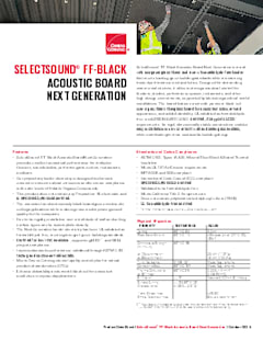 SelectSound FF Black Acoustic Board Next Generation Product Data Sheet