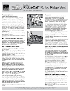 Instrucciones de Instalación de ventilación de cumbrera enrollada VentSure® RidgeCat™