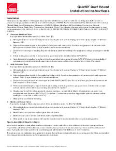QuietR Duct Board Installation Guideline Instructions