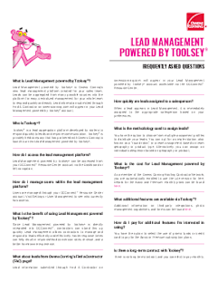 Lead Management Powered by Toolsey Frequently Asked Questions