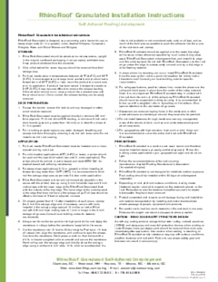 Instrucciones de Instalación de RhinoRoof® Granulado