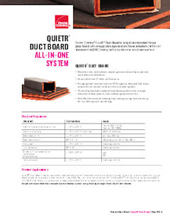 QuietR Duct Board Data Sheet