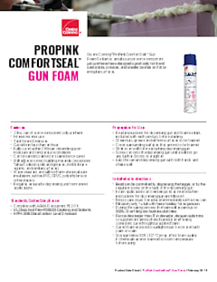 ProPink ComfortSeal Gun Foam Data Sheet