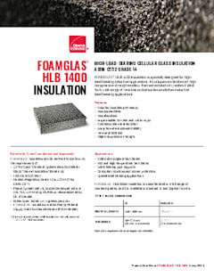 Foamglas HLB 1400 Data Sheet