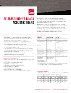 SelectSound Black Acoustic Board Product Data Sheet