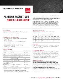 Fiche technique du panneau SelectSound