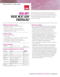 Fiche technique - Isolant Rose Fiberglas🅫 Nouvelle Gen🅫