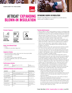 AttiCat® Expanding Blown-In Insulation Data Sheet Canada