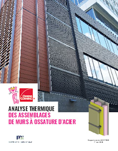 Analyse thermique des assemblages surfaciques de murs à ossature d’acier