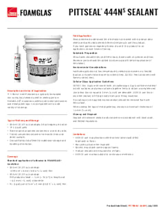 FOAMGLAS® PITTSEAL 444Ns Sealant Product Data Sheet