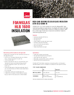 Foamglas HLB 1600 Data Sheet