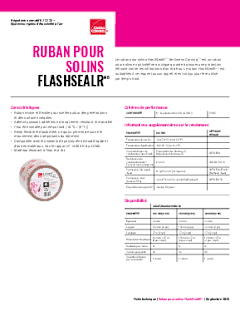Fiche technique du ruban pour solins FlashSealR Canada