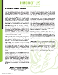 Instrucciones de Instalación de RhinoRoof U20