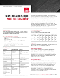 Fiche technique du panneau SelectSound