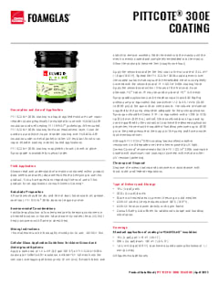 PITTCOTE 300E Coating Product Data Sheet