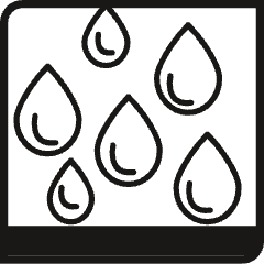 icon water droplets with black line underneath