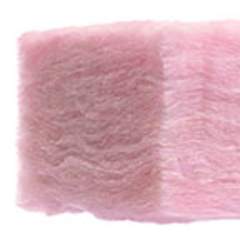Block of PINK Next Gen Fiberglas Insulation against a white background.