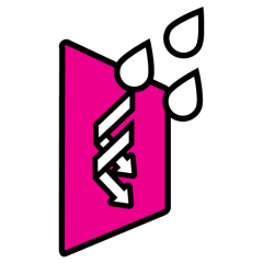 Icon showing water resistance of PINKWRAP®