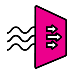 Icon showing breathability of PINKWRAP®