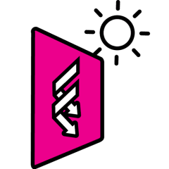 Icon showing UV resistance of PINKWRAP®