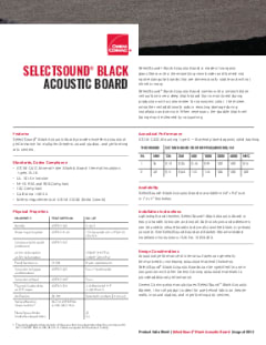 SELECTSOUND® BLACK ACOUSTIC BOARD | Owens Corning Insulation
