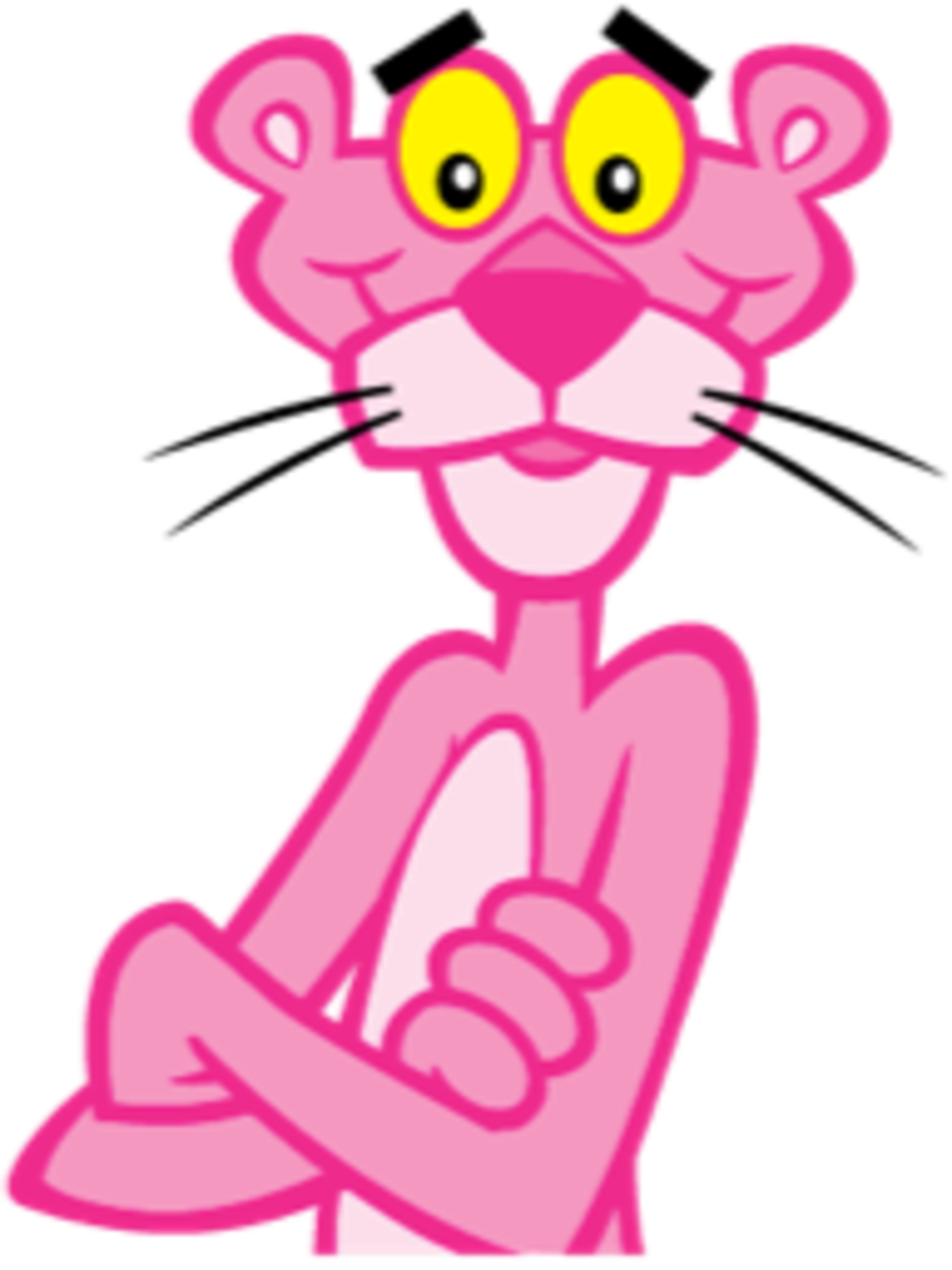 THE PINK PANTHER™ with arms crossed.