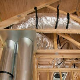 exposed HVAC pipe insulation 