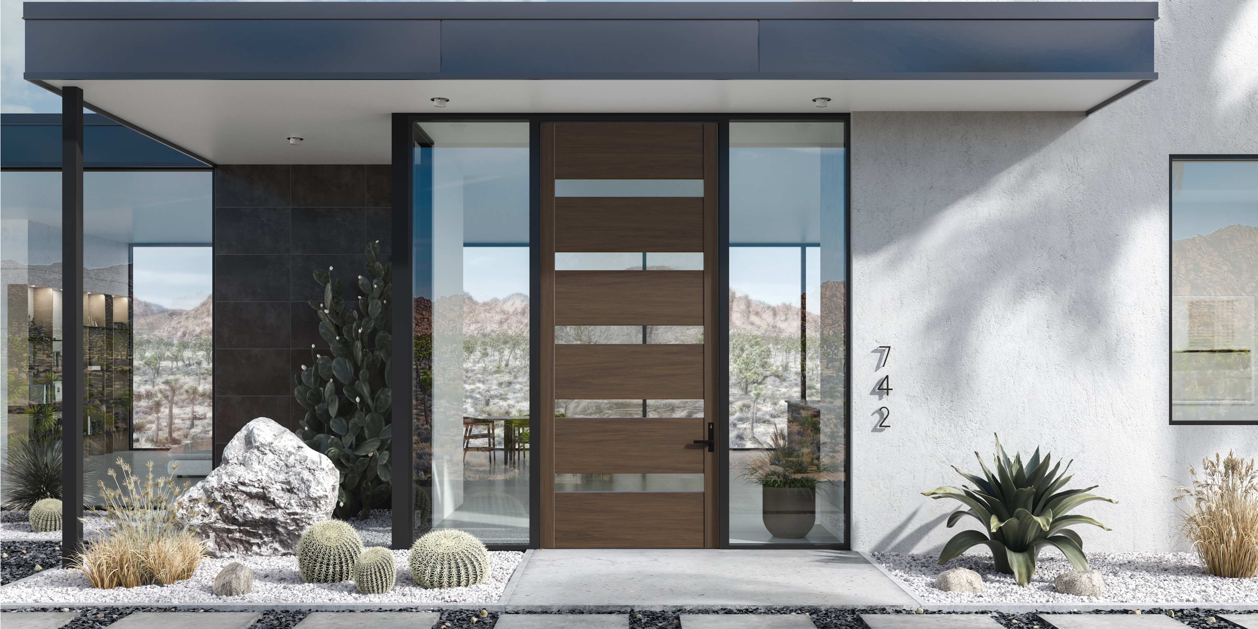 3D model of a pivot door