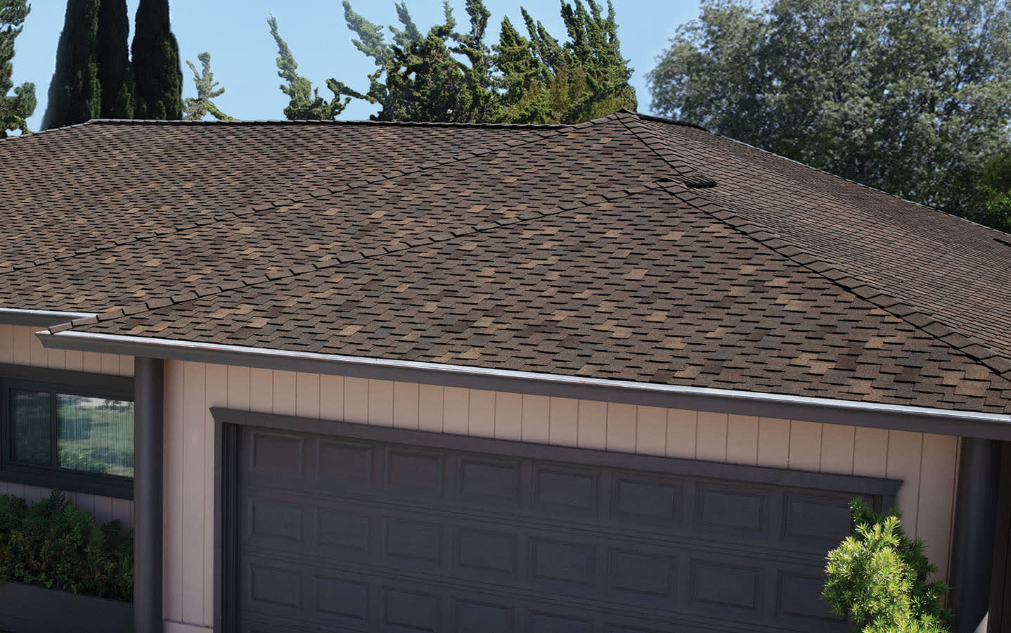 Residential Roofing Shingles on a house