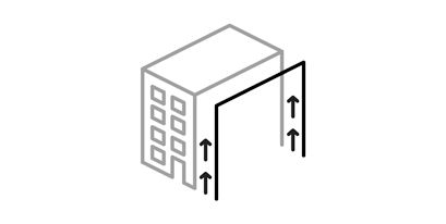 Illustration of a ventilated facade