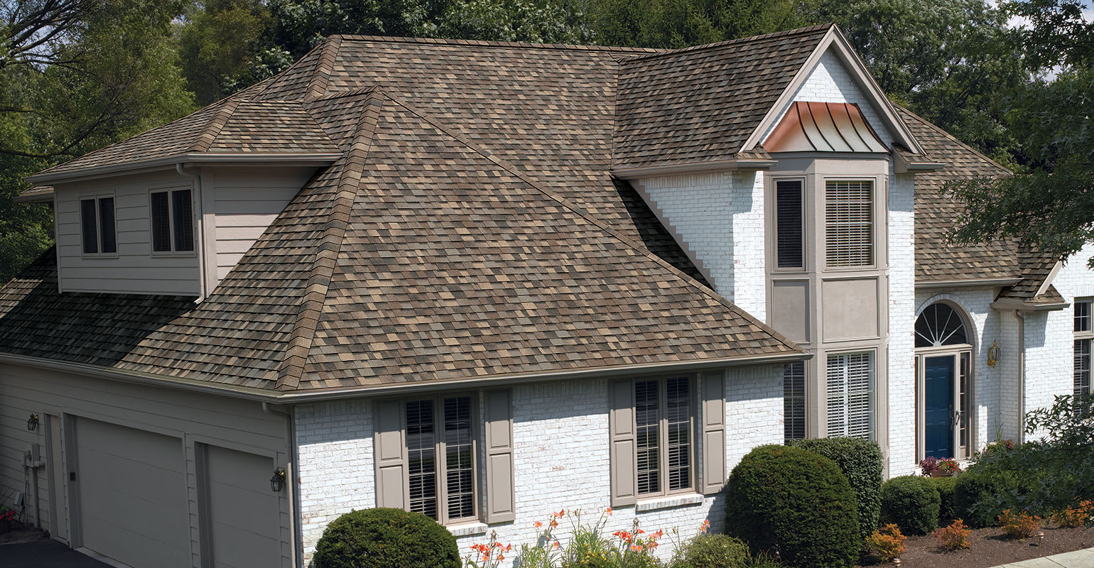 roof with Sand Dune TruDefinition® Duration shingles