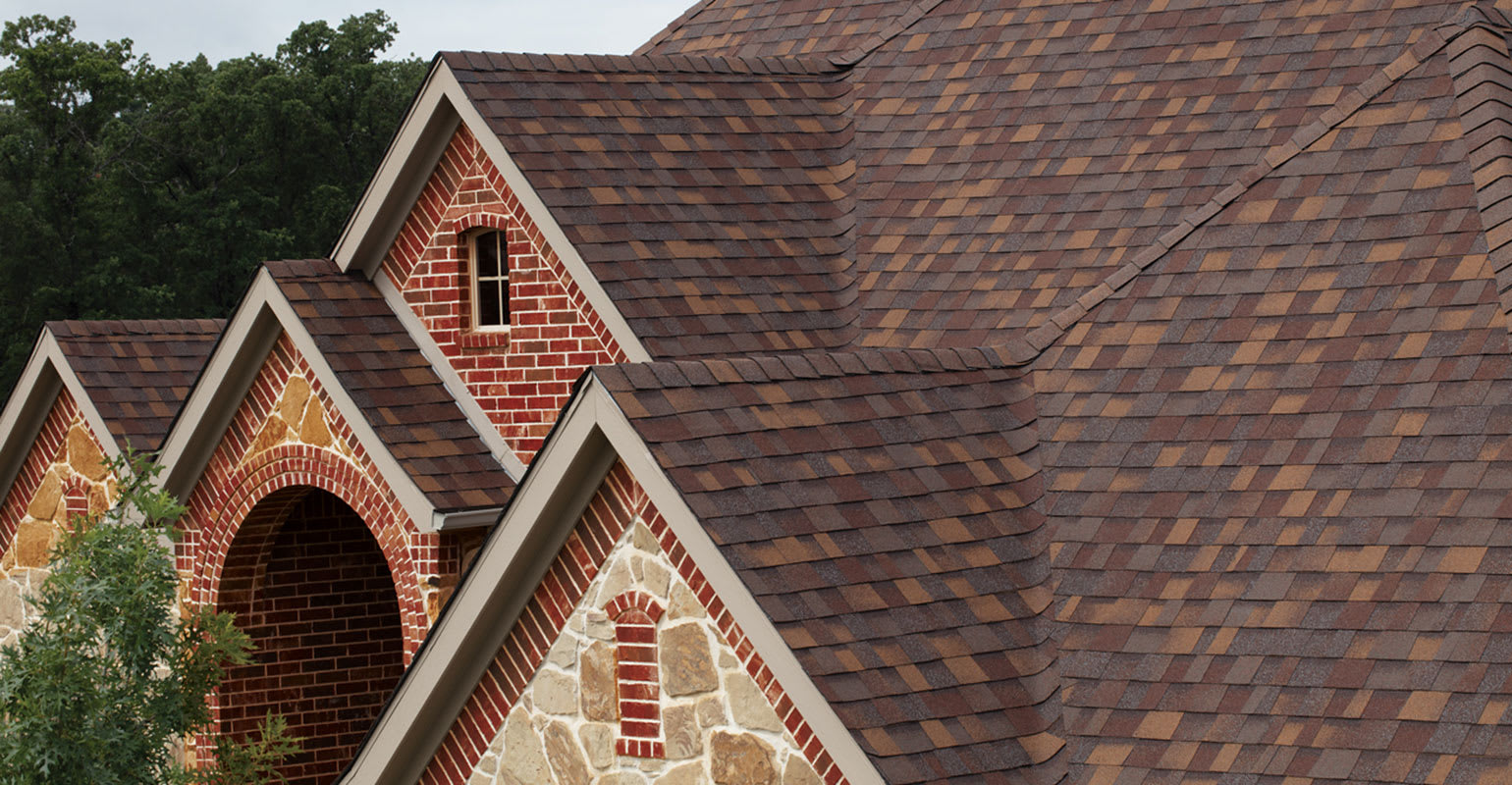 Tan house with sedona canyon shingles.