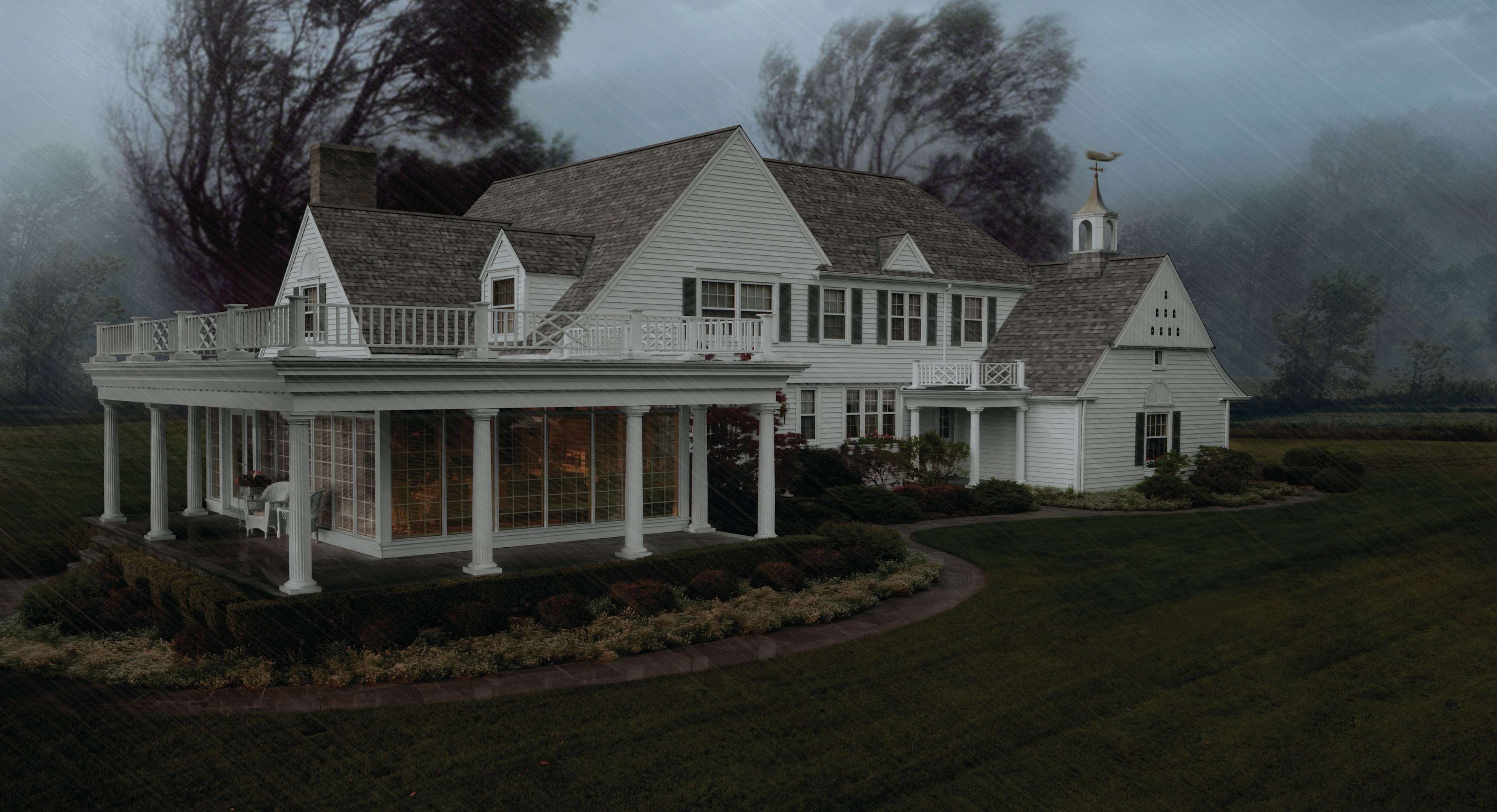Home in a storm